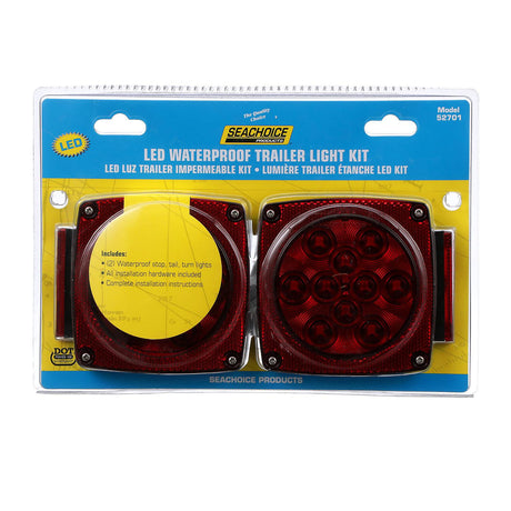 Seachoice Trailer Light Kit, LED, Waterproof, Red