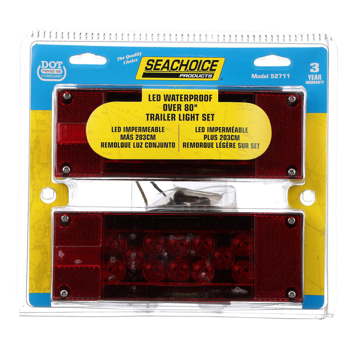 Seachoice Trailer Light Kit, LED, Waterproof, Submersible Under 80 In.