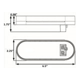 Seachoice 6 in. Oval Sealed Tail Light Kit for Flush Mount