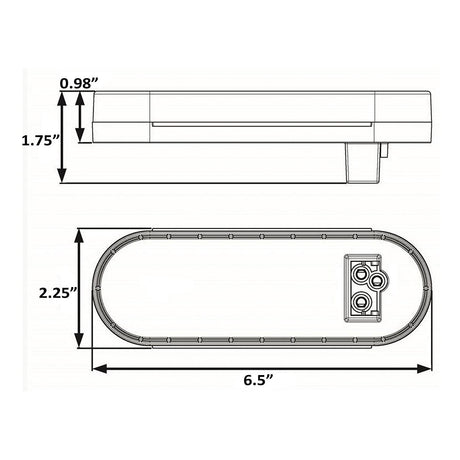 Seachoice 6 in. Oval Sealed Tail Light Kit for Flush Mount