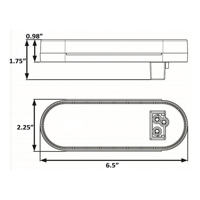 Seachoice 6 in. Oval Sealed Tail Light Kit for Flush Mount