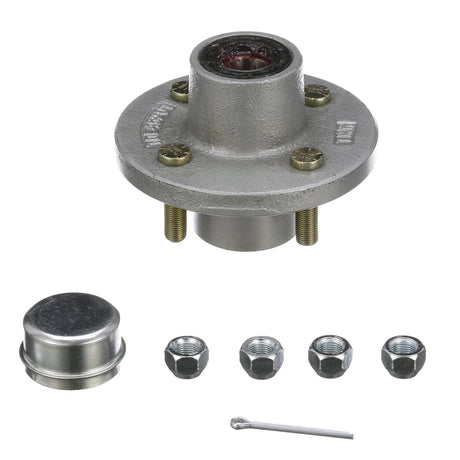 Seachoice 53021 Trailer Wheel Hub, 1 In. Axle, 4 Lug, Galvanized, Pregreased