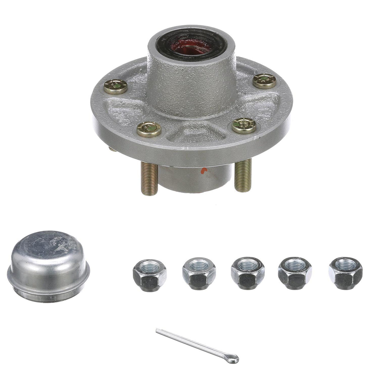 Seachoice 53041 Trailer Wheel Hub, 1 in. Axle, 5 Lug, Galvanized, Pregreased