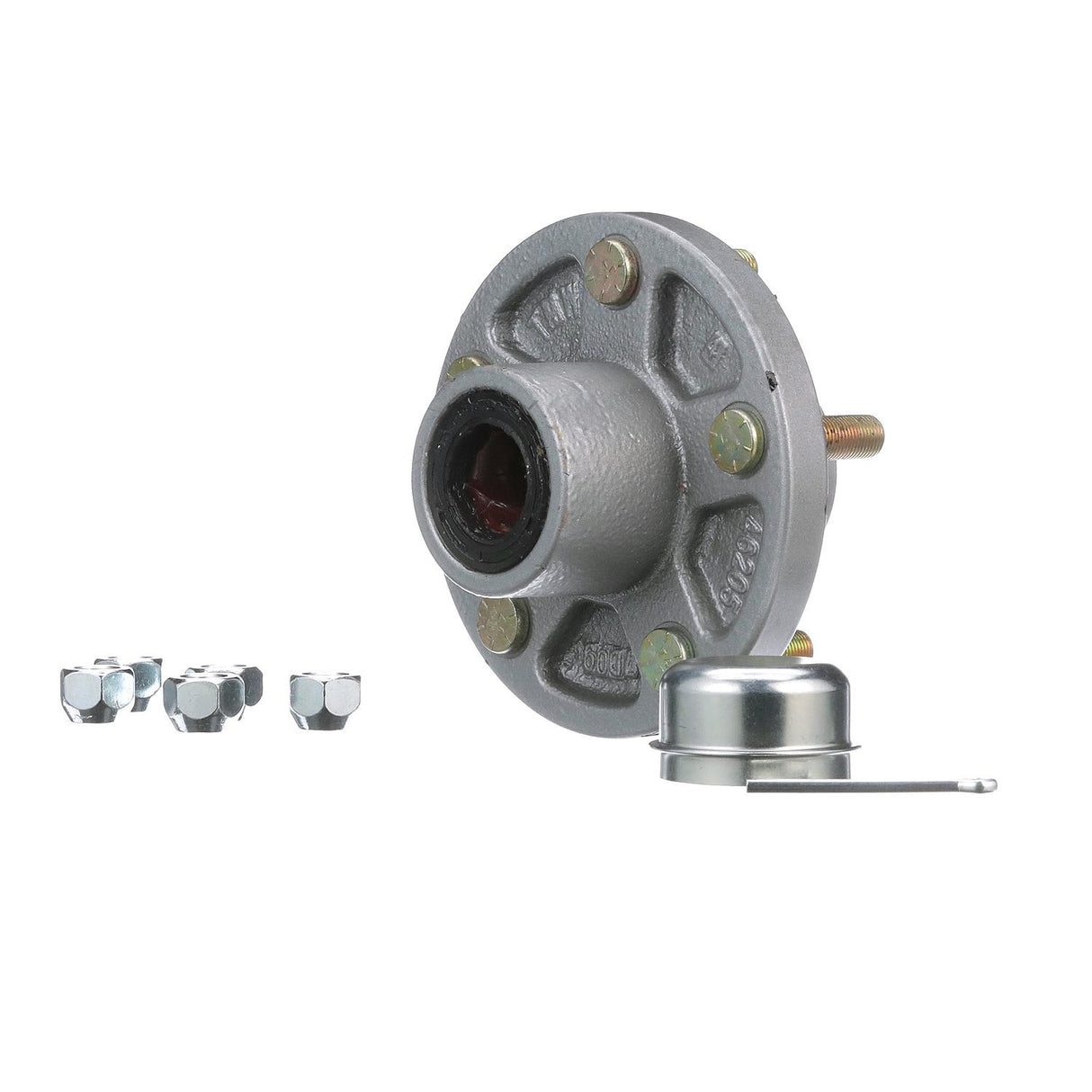 Seachoice 53061 Trailer Wheel Hub, 1.25 in. Axle, 5 Lug, Galvanized, Pregreased