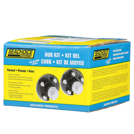 Seachoice 53141 Trailer Wheel Hub, 1 in. Axle, 5 Lug, Pregreased