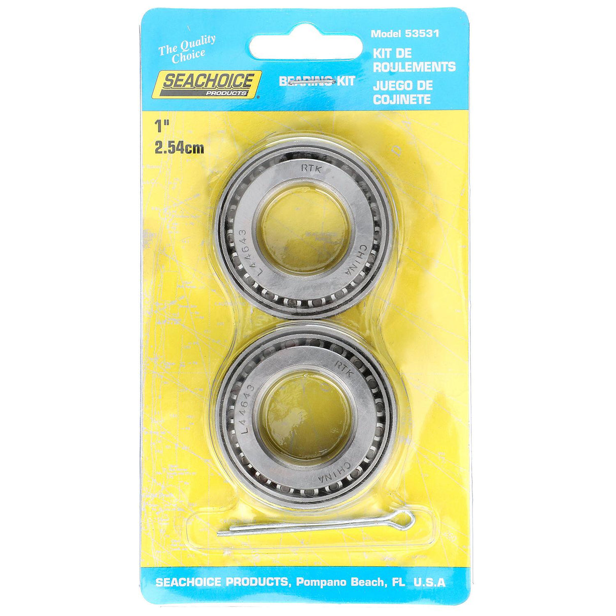 Seachoice Marine Boat Trailer Wheel Bearing Kit, 1 In. Axle, Set of 2