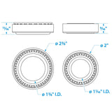 Seachoice Marine Boat Trailer Wheel Bearing Kit, 1-3/8 In. X 1-1/16 In. Axle, Set of 2