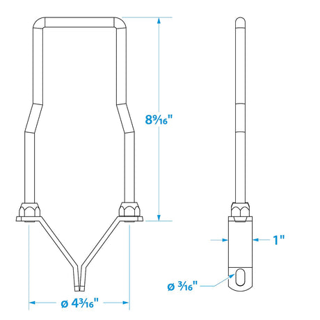 Seachoice Lockable Spare Tire Carrier for Boat Trailer
