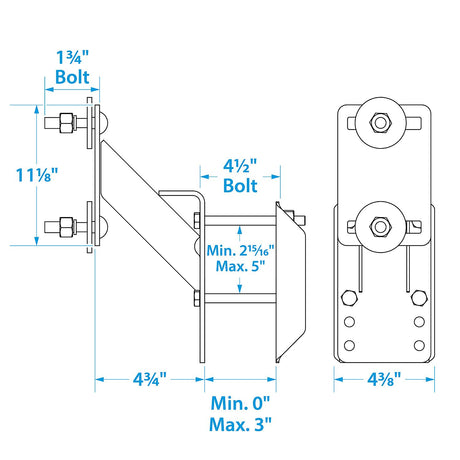 Seachoice Side Mount Spare Tire Carrier for Boat Trailer