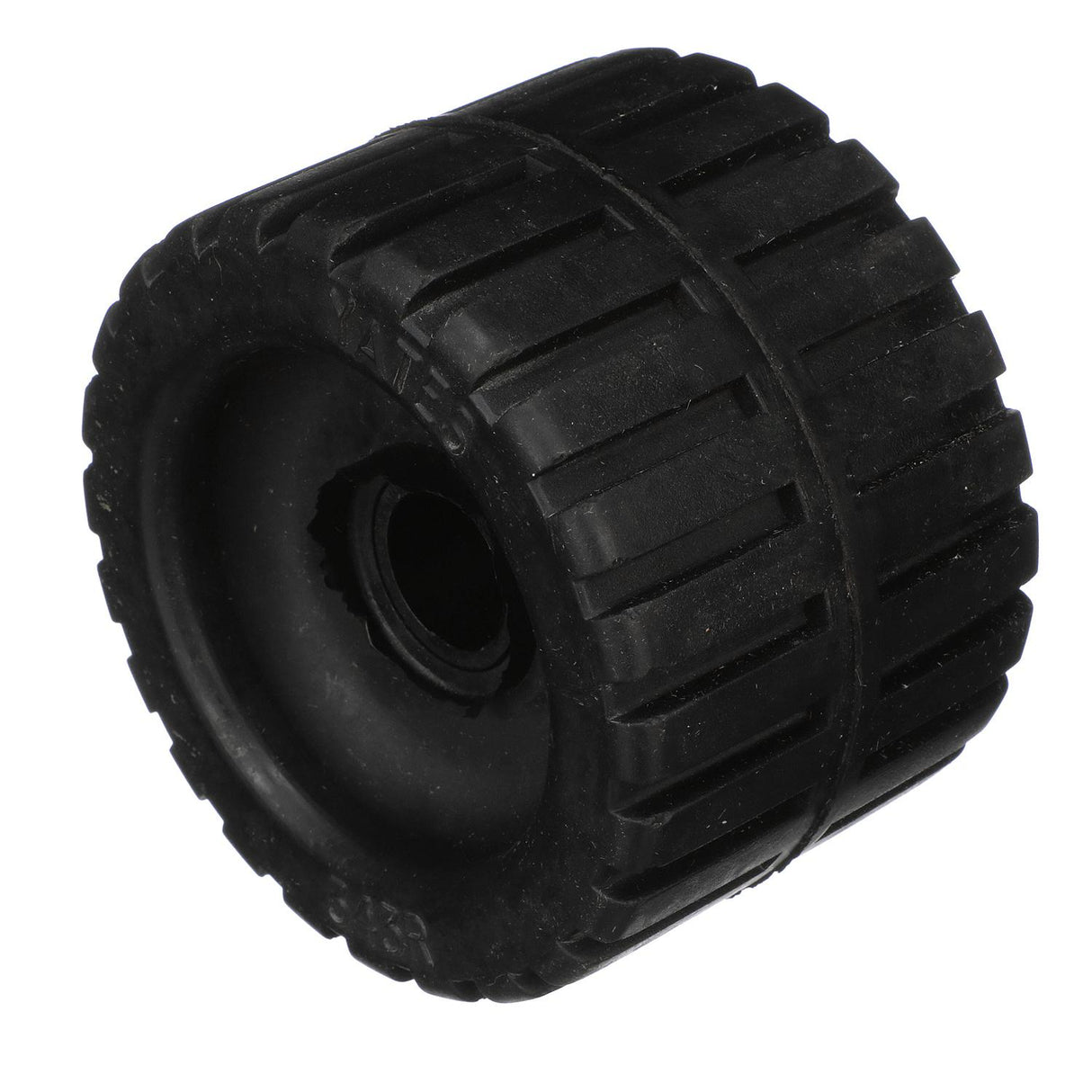Seachoice Molded Ribbed Wobble Roller, Black, Boat Trailer, 3 In. X 7/8 In.