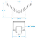 Seachoice Bow Stop, 3 in., TPR, Gold