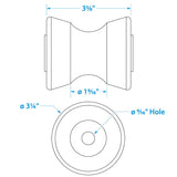 Seachoice Bow Roller, 4 in., TPR, Gold