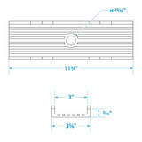 Seachoice 56640 Keel Pad, 12 In. X 3 In., TPR, Gold