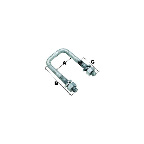 Seachoice 57231 Sq U-Bolt-3 1/16X4 5/16