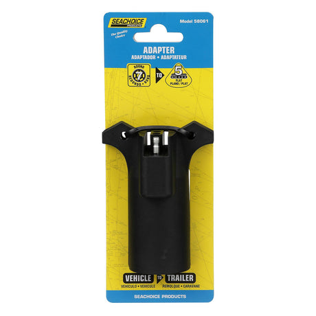 Seachoice 58061 Boat Trailer Wiring Adapter, 7-Way RV Style to 5-Way Flat