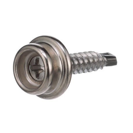 Seachoice Button Stud w/ Self Drilling 8 In. X 3/4 In. Stainless Steel Screw, Pack of 50