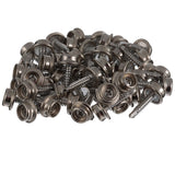 Seachoice Button Stud w/ Self Drilling 8 In. X 3/4 In. Stainless Steel Screw, Pack of 50