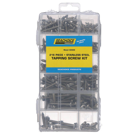Seachoice Stainless Steel Tapping Screw Kit, 216 Piece