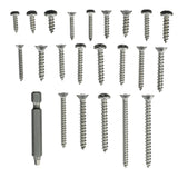Seachoice Stainless Steel Tapping and Machine Screw Kit, 226 Piece