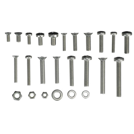 Seachoice Stainless Steel Metric Machine Screw Kit, 240 Piece, Includes M4, M5 and M6 Screws of Various Lengths