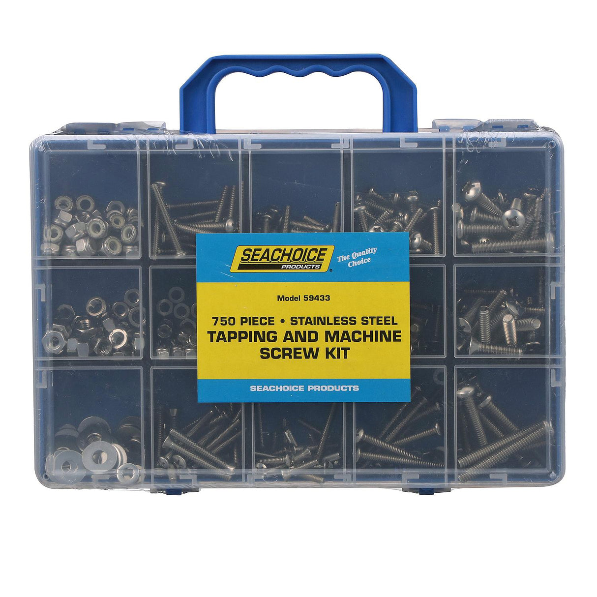 Seachoice Stainless Steel Tapping and Machine Screw Kit, 750 Piece
