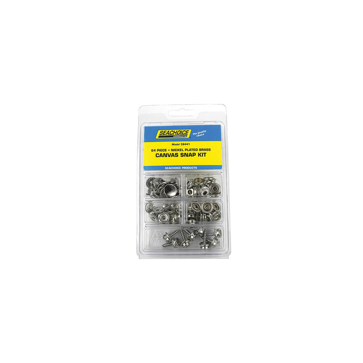 Seachoice 64-Piece Canvas Snap Kit With Tool, For Boat Covers and Canvas Covers