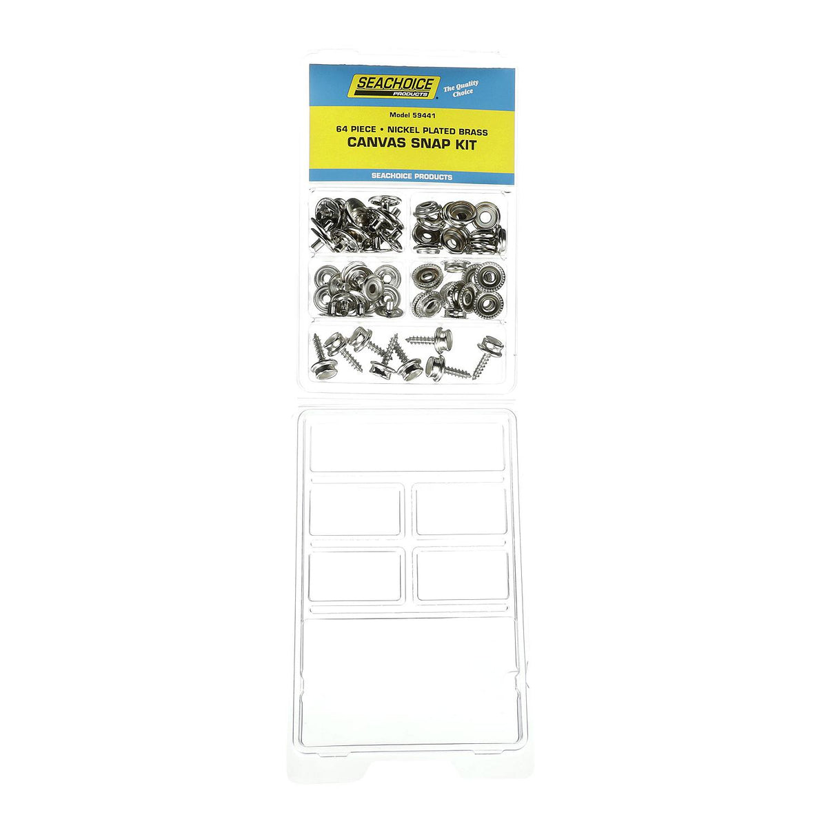 Seachoice 64-Piece Canvas Snap Kit With Tool, For Boat Covers and Canvas Covers