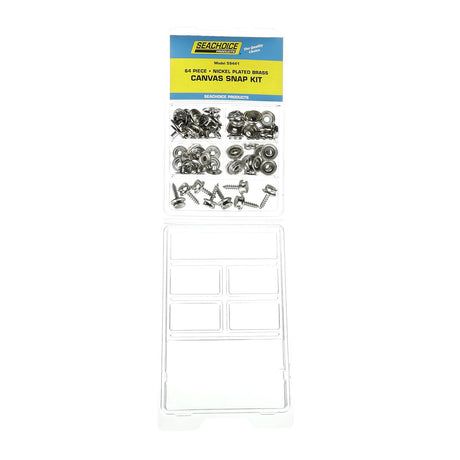 Seachoice 64-Piece Canvas Snap Kit With Tool, For Boat Covers and Canvas Covers