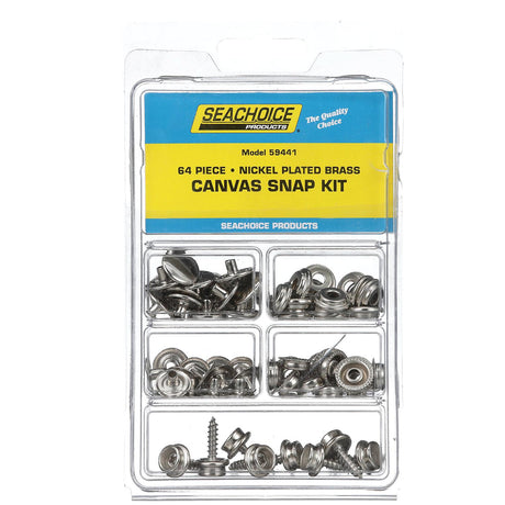 Seachoice 64-Piece Canvas Snap Kit With Tool, For Boat Covers and Canvas Covers