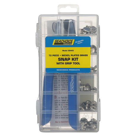 Seachoice 72-Piece Canvas Snap Kit with Tool, for Boat Covers and Canvas Covers