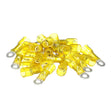 Seachoice 60071 Heat Shrink Ring Terminal 3-to-1, Marine Grade Heat-Shrinkable Ring Terminals, Yellow, Pack of 25, Fits 3/8 in. Stud, 12-10 Wire Range