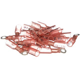 Seachoice Marine Grade Heat-Shrinkable Ring Terminal, Fits #10 Stud, 22-18 Wire Range, Red, Pack of 25