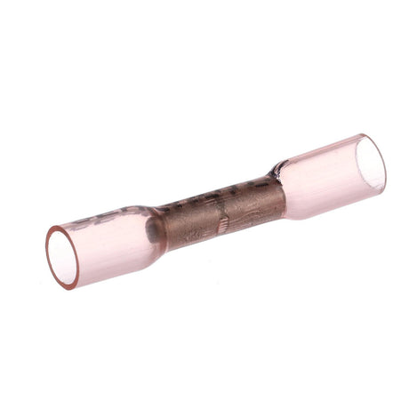 Seachoice Heat Shrink Butt Connector Wire, Solderless, Fits 22-18 Wire Range, Red, Pack of 25