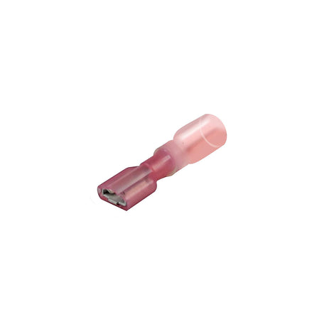 Seachoice Heat Shrink Insulated Disconnect, Marine Grade Heat-Shrinkable Female Disconnect Terminals, Red, Pack of 25, 22-18 Wire Range