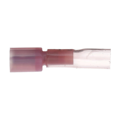 Seachoice Heat Shrink Insulated Disconnect, Marine Grade Heat-Shrinkable Male Disconnect Terminals, Red, Pack of 25, 22-18 Wire Range