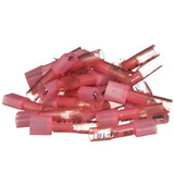 Seachoice Heat Shrink Insulated Disconnect, Marine Grade Heat-Shrinkable Male Disconnect Terminals, Red, Pack of 25, 22-18 Wire Range