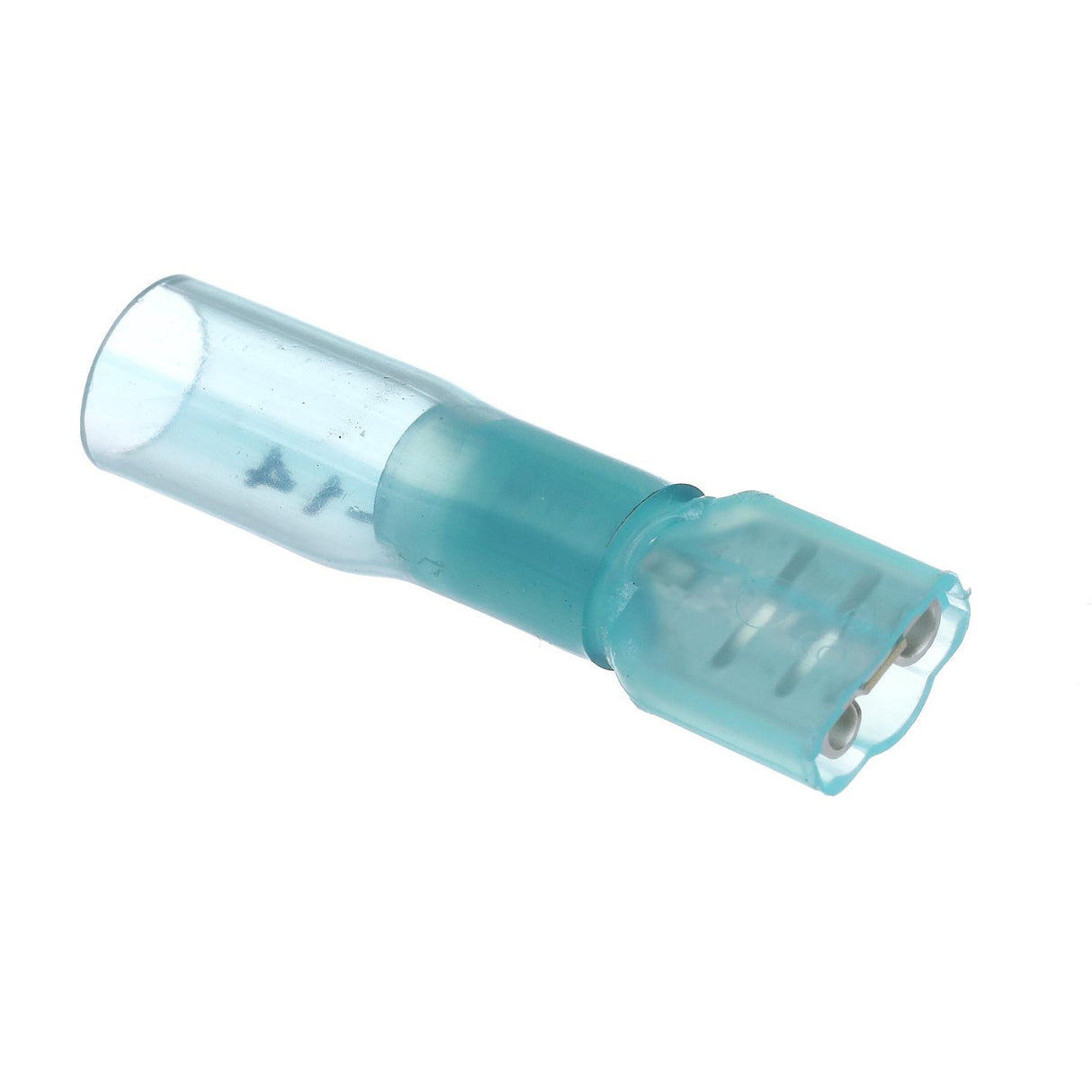 Seachoice 60291 Heat Shrink Insulated Disconnect, Marine Grade Heat-Shrinkable Female Disconnect Terminals, Blue, Pack of 25, 16-14 Wire Range
