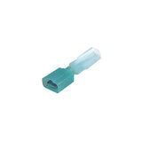 Seachoice Heat Shrink Insulated Disconnect, Marine Grade Heat-Shrinkable Male Disconnect Terminals, Blue, Pack of 25, 16-14 Wire Range