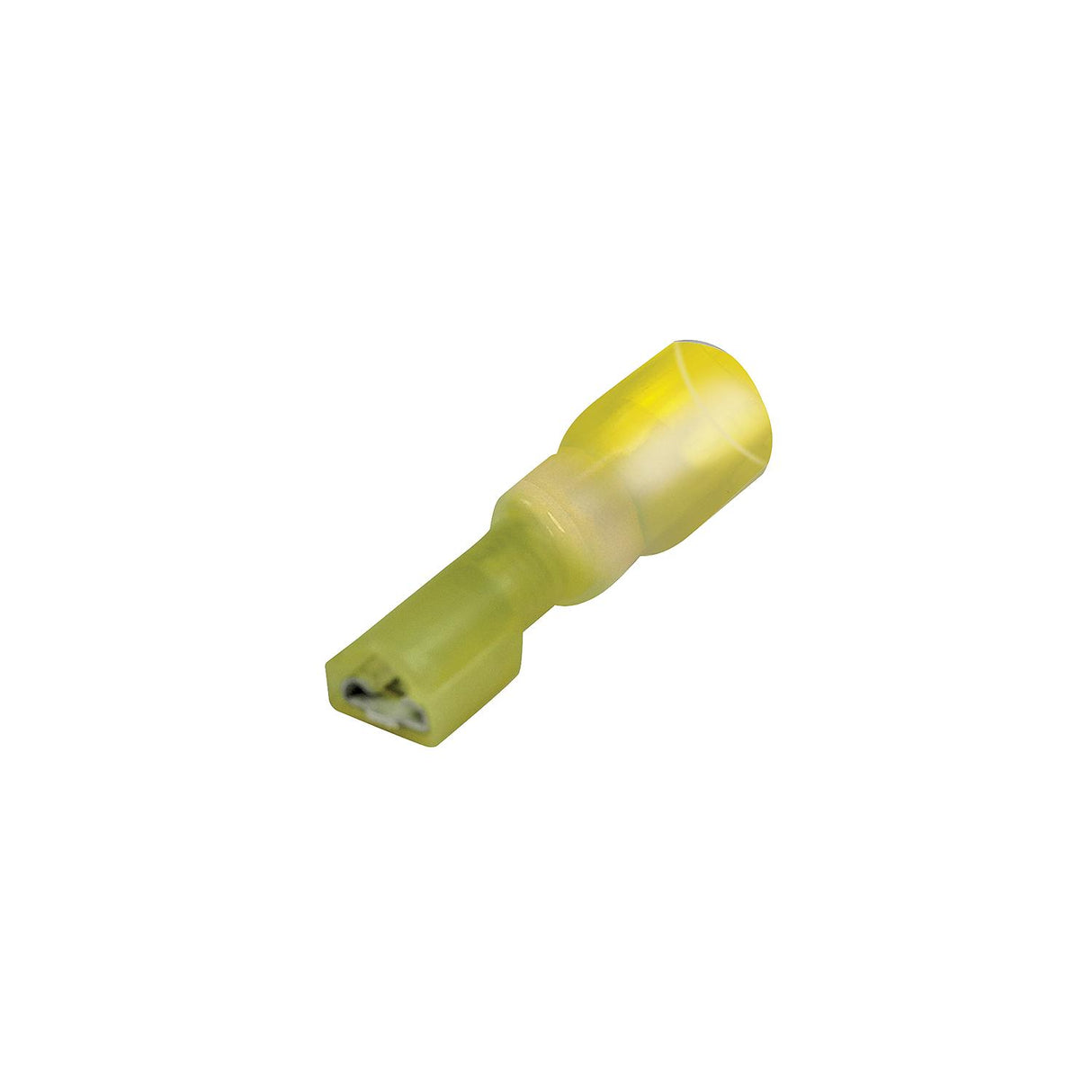 Seachoice Heat Shrink Insulated Disconnect, Marine Grade Heat-Shrinkable Female Disconnect Terminals, Yellow, Pack of 25, 12-10 Wire Range