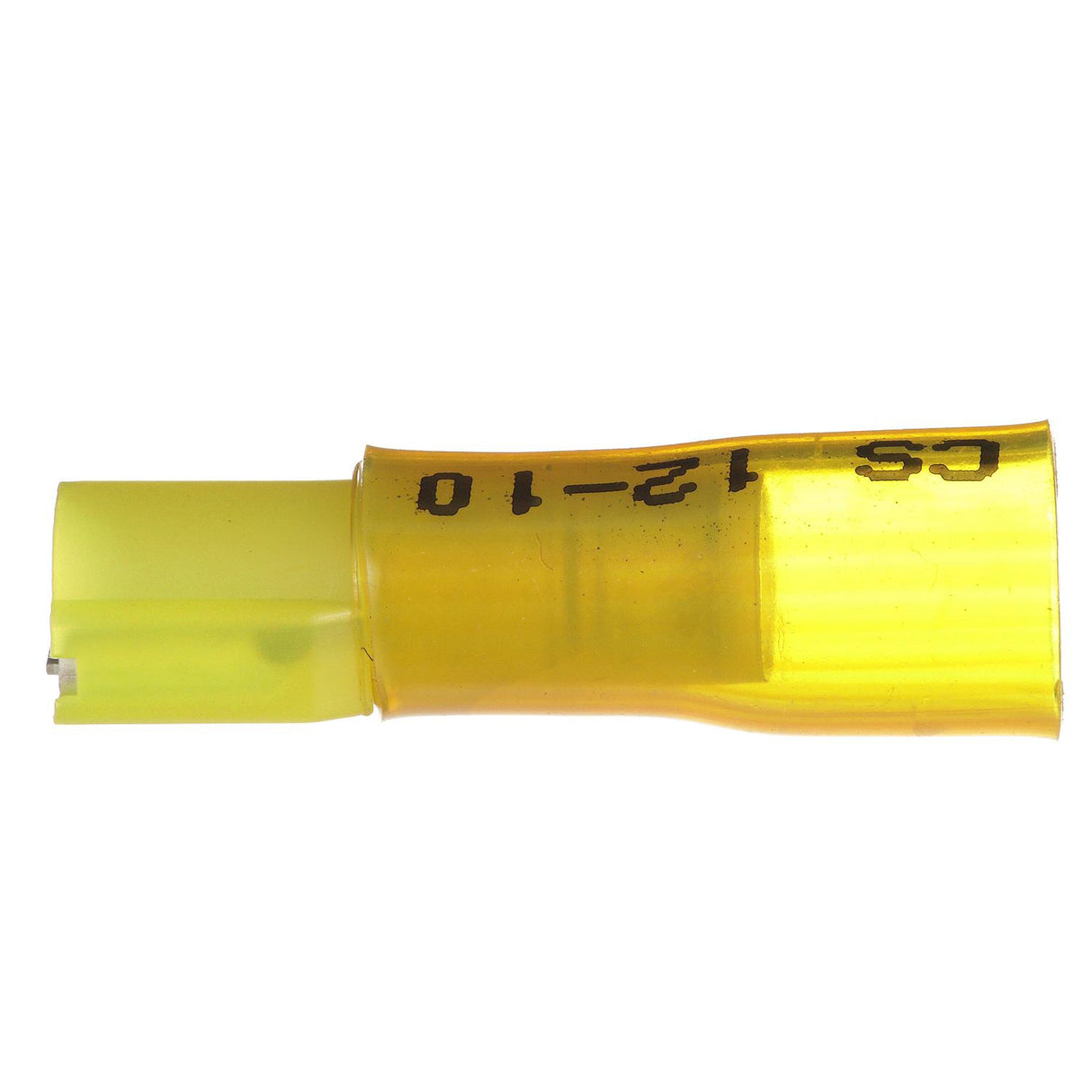Seachoice Heat Shrink Insulated Disconnect, Marine Grade Heat-Shrinkable Female Disconnect Terminals, Yellow, Pack of 25, 12-10 Wire Range