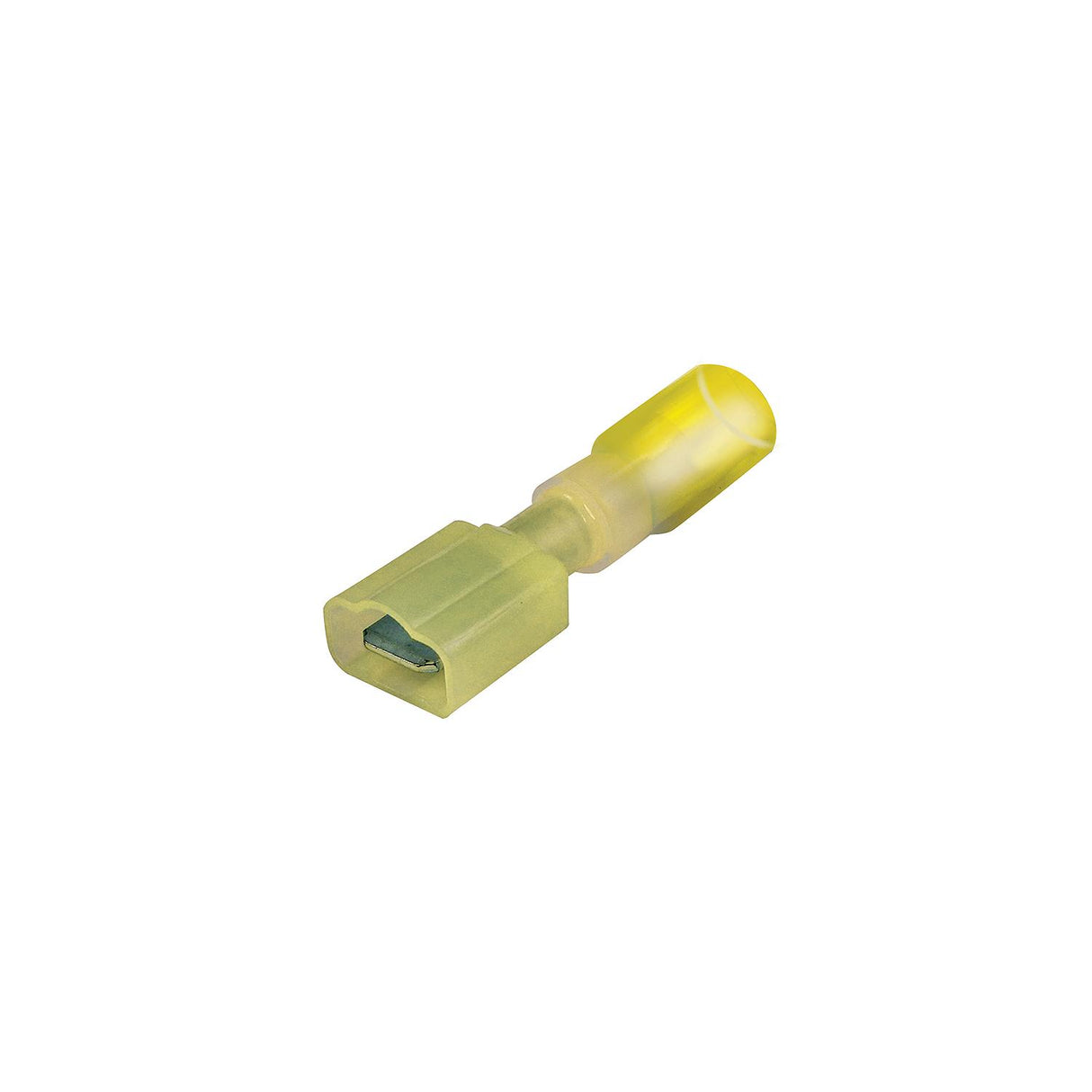 Seachoice Heat Shrink Insulated Disconnect, Marine Grade Heat-Shrinkable Male Disconnect Terminals, Yellow, Pack of 25, 12-10 Wire Range