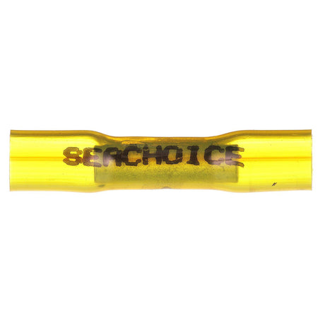 Seachoice Heat Shrink Butt Connector, Marine Grade Heat-Shrinkable Butt Splices, Yellow, Pack of 100, 12-10 Wire Range