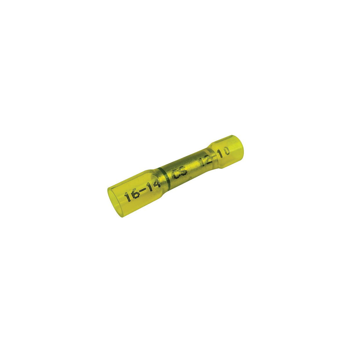 Seachoice Step Down 3-to-1 Heat Shrink Butt Connector, Marine Grade Heat-Shrinkable Butt Splices, Yellow, Pack of 10, 16-14 to 12-10 Wire Range