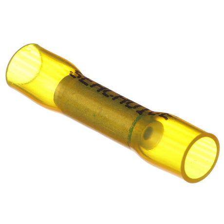 Seachoice Step Down 3-to-1 Heat Shrink Butt Connector, Marine Grade Heat-Shrinkable Butt Splices, Yellow, Pack of 10, 16-14 to 12-10 Wire Range