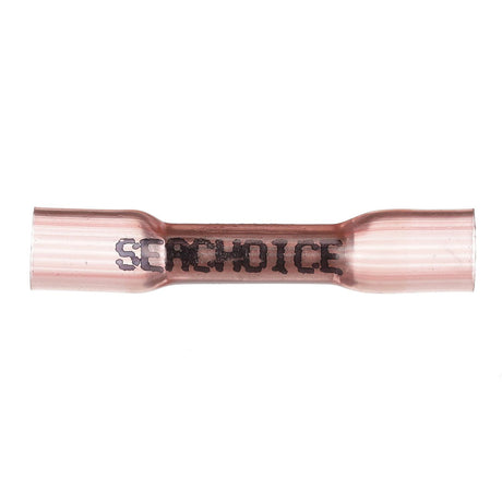 Seachoice 3-to-1 Heat Shrink Butt Connector, Marine Grade Heat-Shrinkable Butt Splices, Red, Pack of 500, 22-18 Wire Range