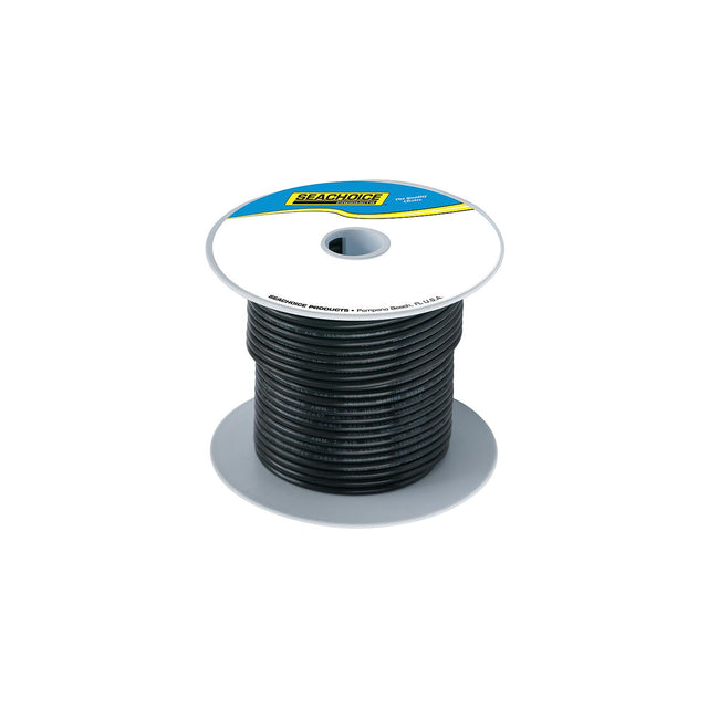 Seachoice 63141 Tinned Copper Marine Wire, 18 AWG, Black, 100'