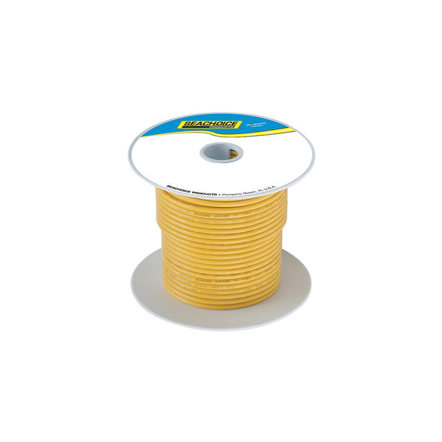 Seachoice 63067 Tinned Copper Marine Wire, 10 AWG, Yellow, 100'