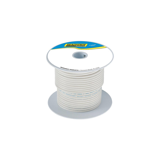 Seachoice 63146 Tinned Copper Marine Wire, 18 AWG, White, 100'