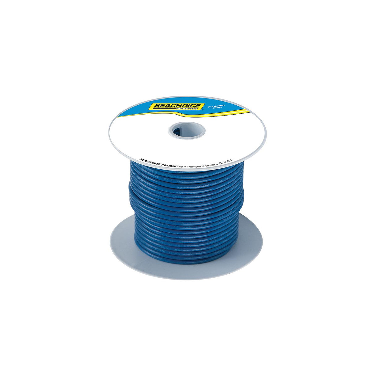 Seachoice 63111 Tinned Copper Marine Wire, 14 AWG, Dark Blue, 100'