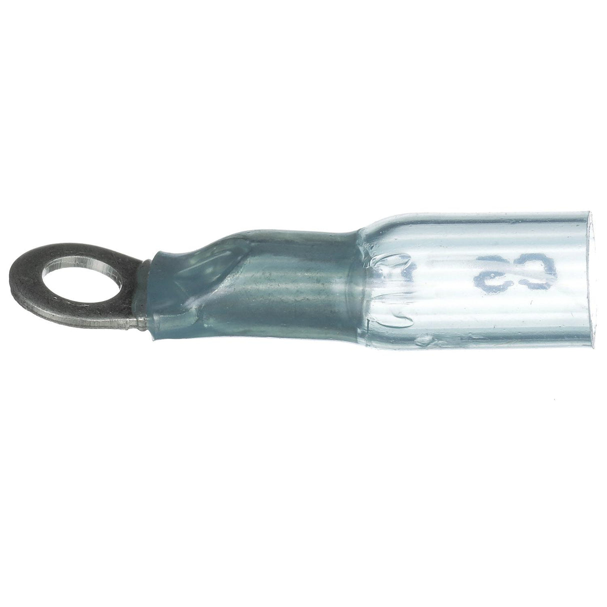 Seachoice 63821 Heat Shrink Ring Terminal, Marine Grade Heat-Shrinkable Ring Terminals, Blue, Pack of 100, Fits #8 Stud, 16-14 Wire Range
